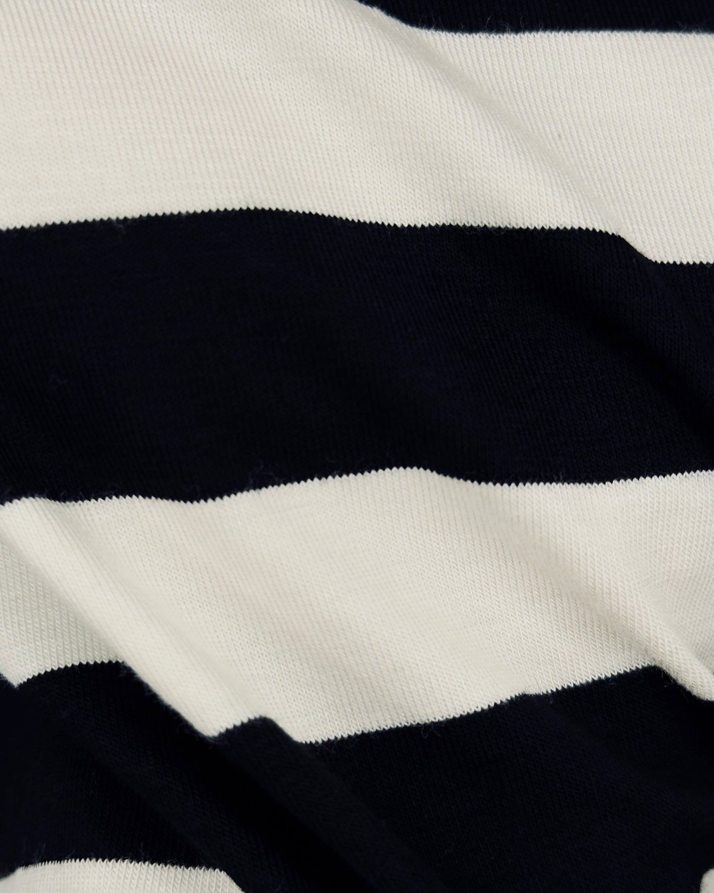 Close-up of black and white striped fabric