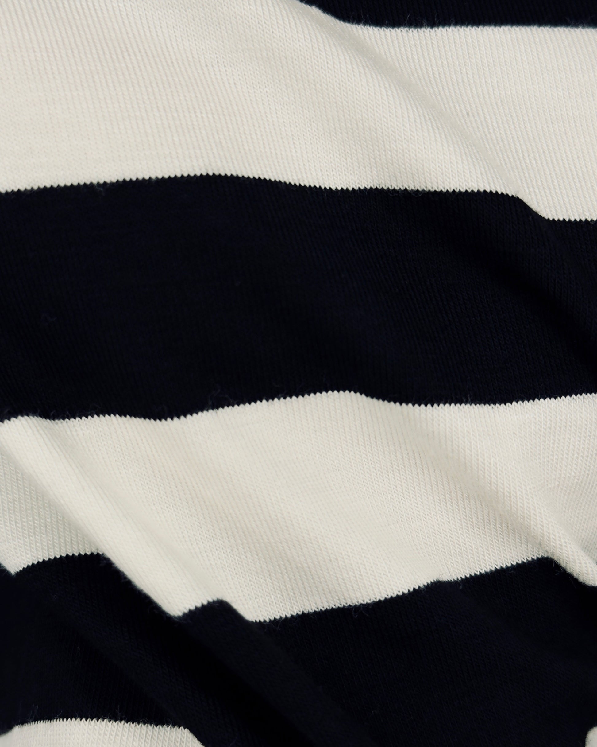 Close-up of black and white striped fabric